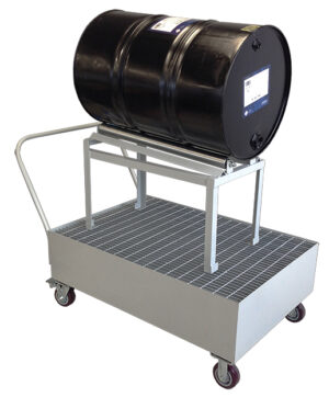 OIL DRUM DISPENSERS: SINGLE DRUM ON CASTORS