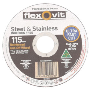 C/O WHEEL: 115 X 2.5 X 22MM FLEXOVIT STAINLESS