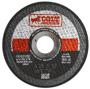 C/O WHEEL: 115 X 3.0 X 22MM COLT STEEL