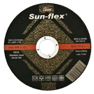 C/O WHEEL: 230 X 2.5 X 22MM SUNFLEX STEEL