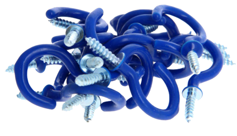 FIT300100 SCREW HOOKS: BALL END,10PK, BLUE - Image 1