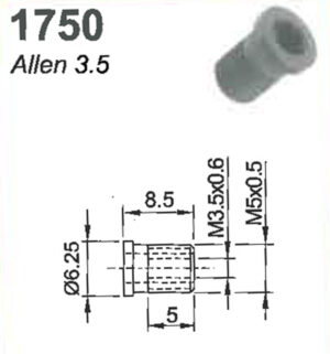 SCREW: M3.5 X 0.6 X 8.5MM  (ALLEN 3.5)