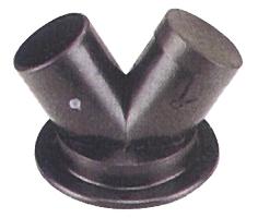 DUAL OUTLET: 5" TO 4"  PLASTIC