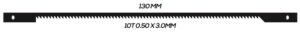 SCROLL SAW BLADE: 130MM 10T 0.50 X 3.0MM PINNED 144 PACK