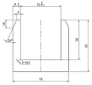 FOURWAY DIE: DIE TRACK  1100MM x 65MM