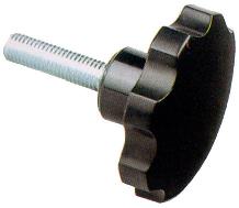 ROUND KNOB: DIA 50MM X M8 X 28mm MALE