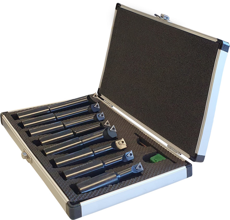 BH-610232 BORING BAR SET: 8 PC 19.0MM SHANK (INSERTS) - Image 1