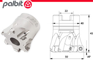 FACE MILL: D63.0MM PENTA HI-FEED 06320 (PALBIT)