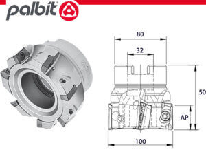FACE MILL: D100MM LINEPRO 18090  (PALBIT)