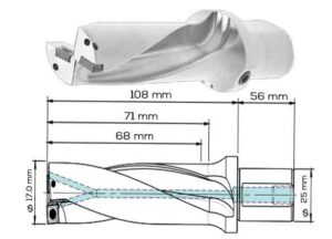 U-DRILL : 17MM 4D   (PALBIT)