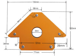 MAG/WELDING CLAMP: ARROW TYPE 11.0 LB 45 X 90DEG