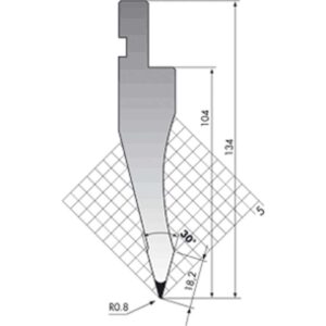 TOP TOOL: AP.134-30 GOOSE NECK 100MM x 30deg