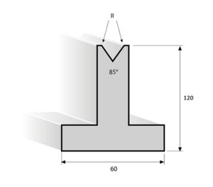 DIE SINGLE "V" 2088/85deg V 63MM