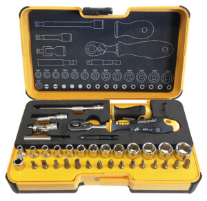 SOCKET & BIT SET: FELO 1/4" DR 36PC