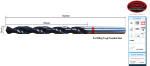 JOBBER DRILL: 11.0MM HSS=Co5 TiAIN RED BAND (SOMTA)