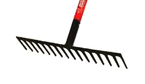 GAR500170 RAKE: 14 TYNE BRACED F/GLASS HANDLE - Image 1