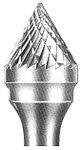 ROTARY BURR: SJ-1  6 X 4 60DEG CARB CONE