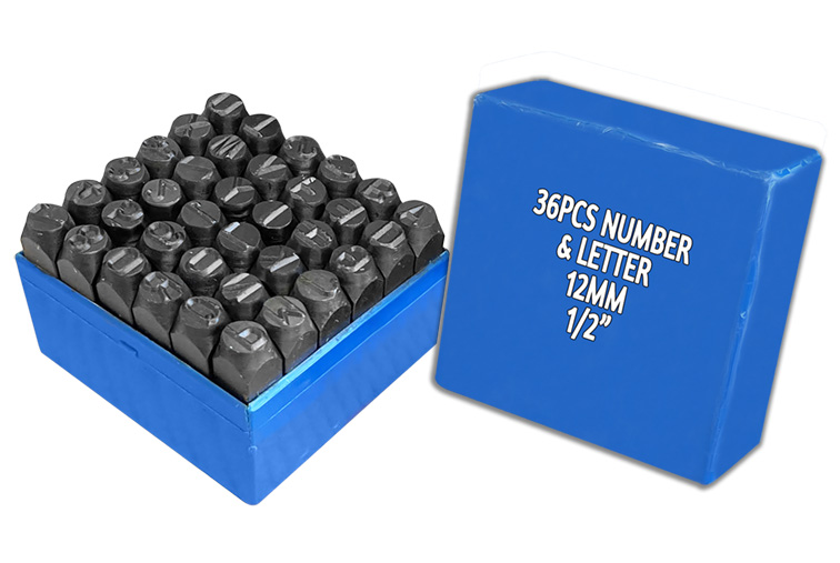 LETTER & NUMBER PUNCH SET: 12MM