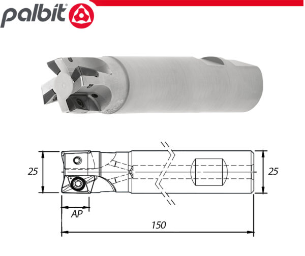 FACE MILL: D25.0MM LINEPRO 20190 (PALBIT) - Image 1