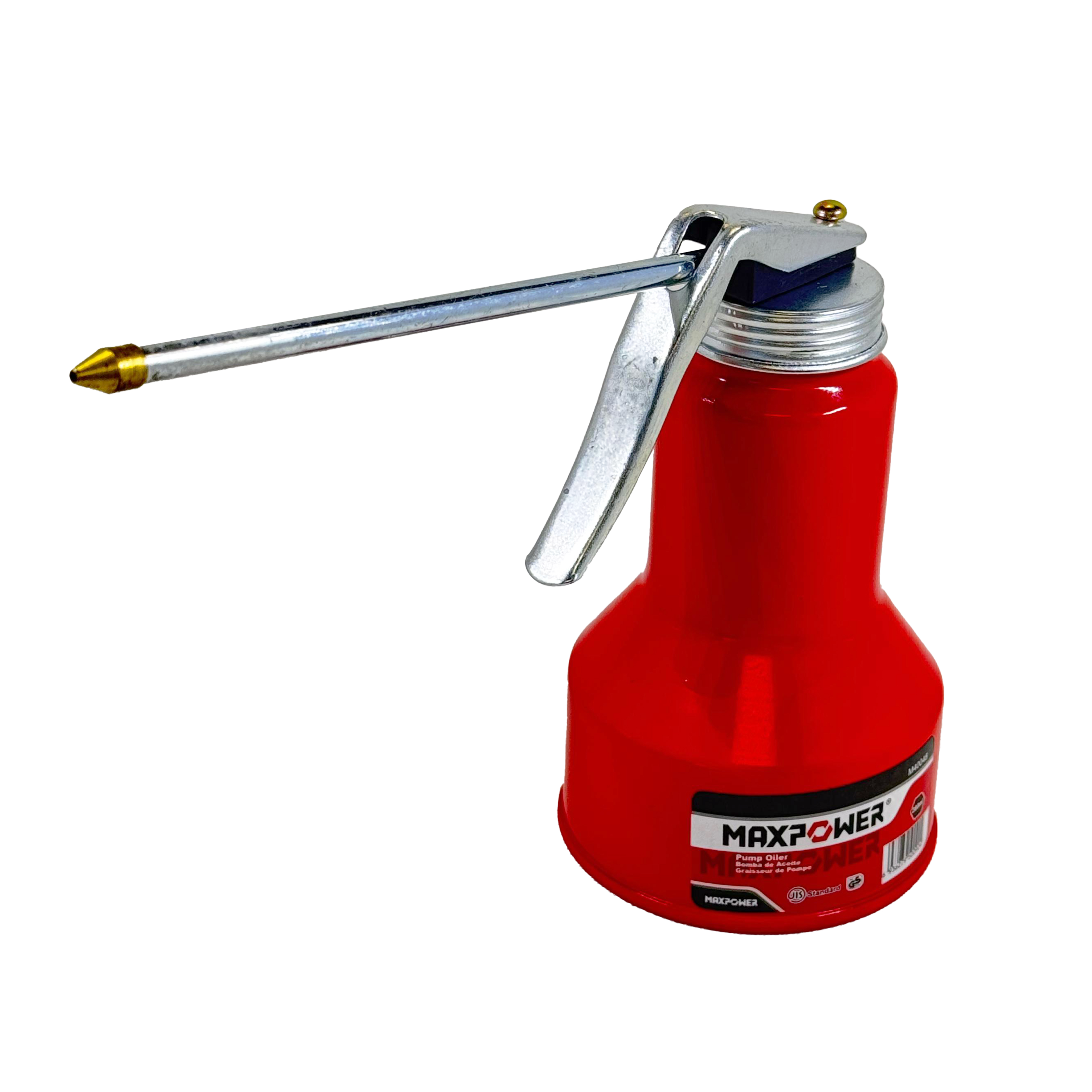 OIL CAN: 280ML METAL PUMP MAXPOWER