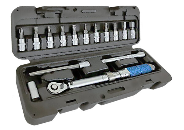 TORQUE WRENCH: 1/4" DRIVE CYCLING KIT 15PC SET - Image 1