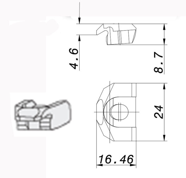 WEDGE CLAMP: WC43 NEG TOOLHOLD - Image 1
