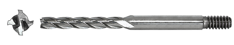 END MILL: 10.0MM HSS-Co8 4 FLUTE LONG SERIES (HARLINGEN)