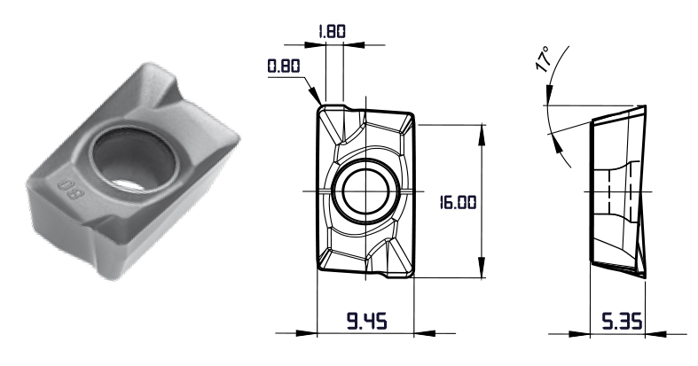 APKT 160408 PDER-X2 PDER-X1 -PH6920  (PALBIT) MILLING