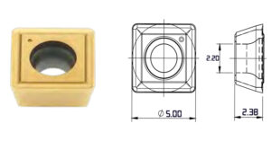U-DRILL INSERT:- SPKX 050204 (INSIDE) PHC930 J3 PVD (PALBIT)