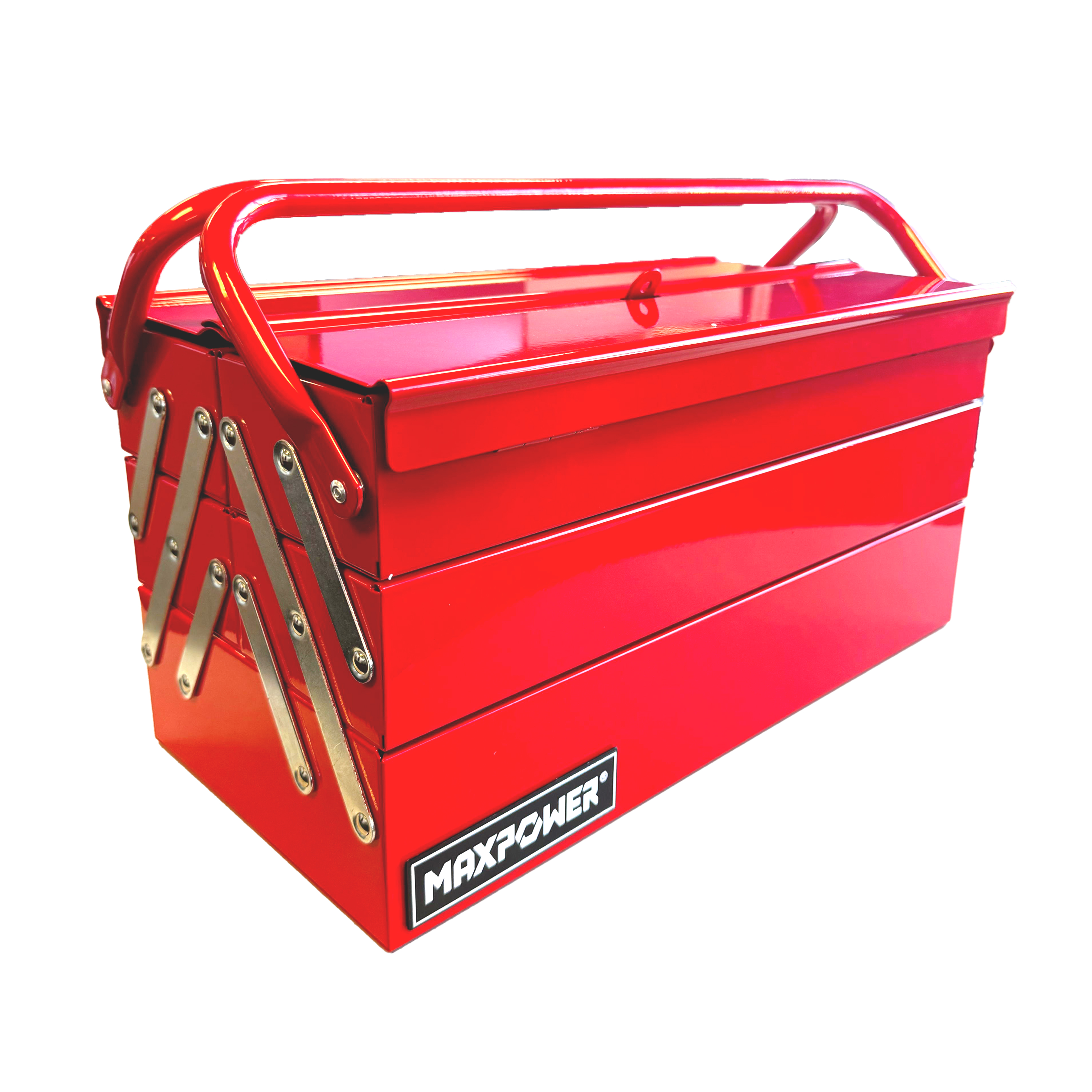TOOL BOX: 14" METAL 4 TIER TYPE MAXPOWER