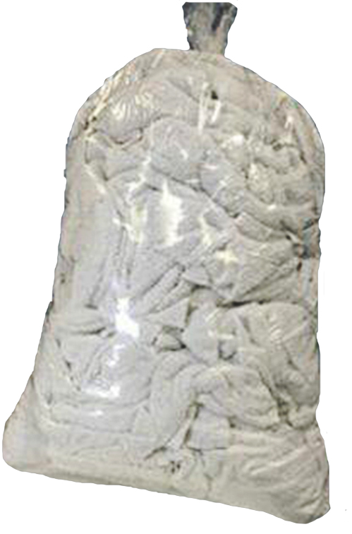 RAGS: COMPRESSED WHITE T/SHIRT GRADE1- 10Kg