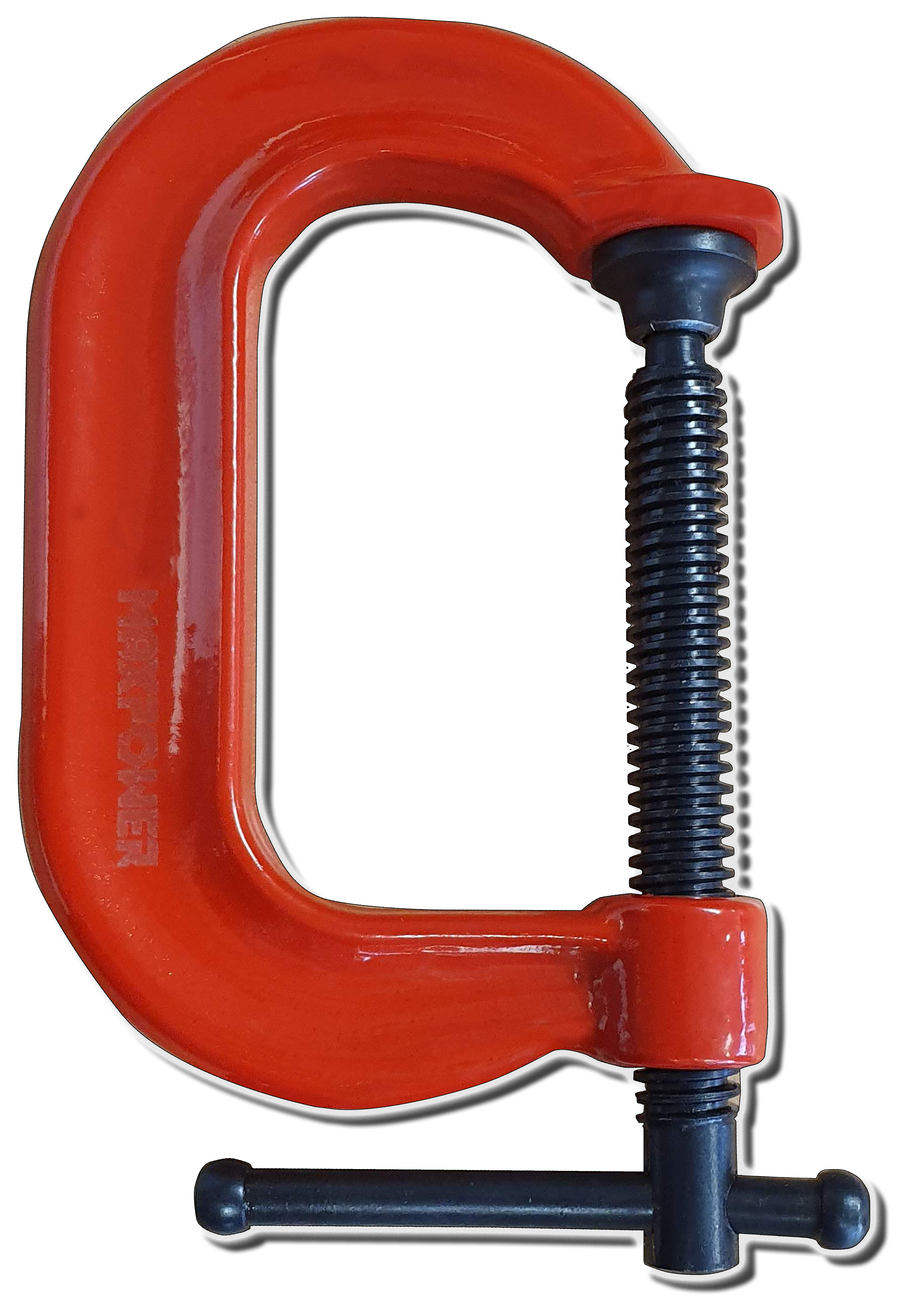 G CLAMP: 12" DROP FORGED STEEL H/DUTY MAXPOWER