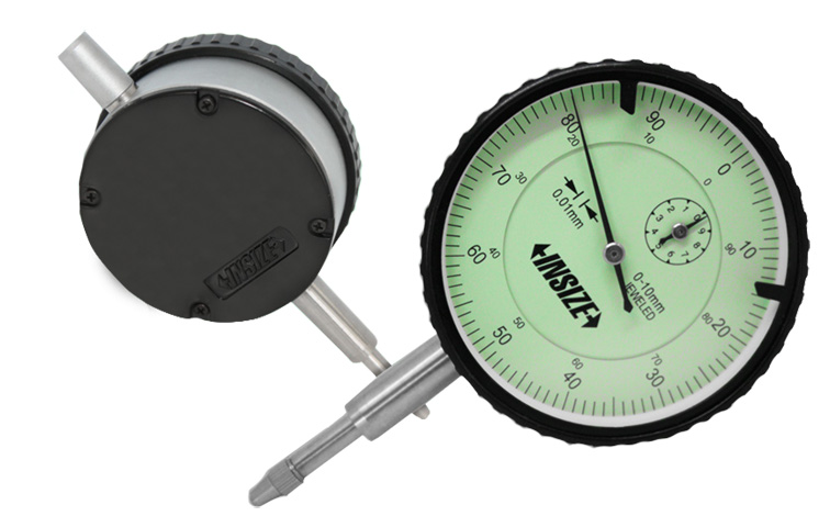 DIAL GAUGE:  INSIZE 0.10 X 0.01MM JEWEL MOVEMENT