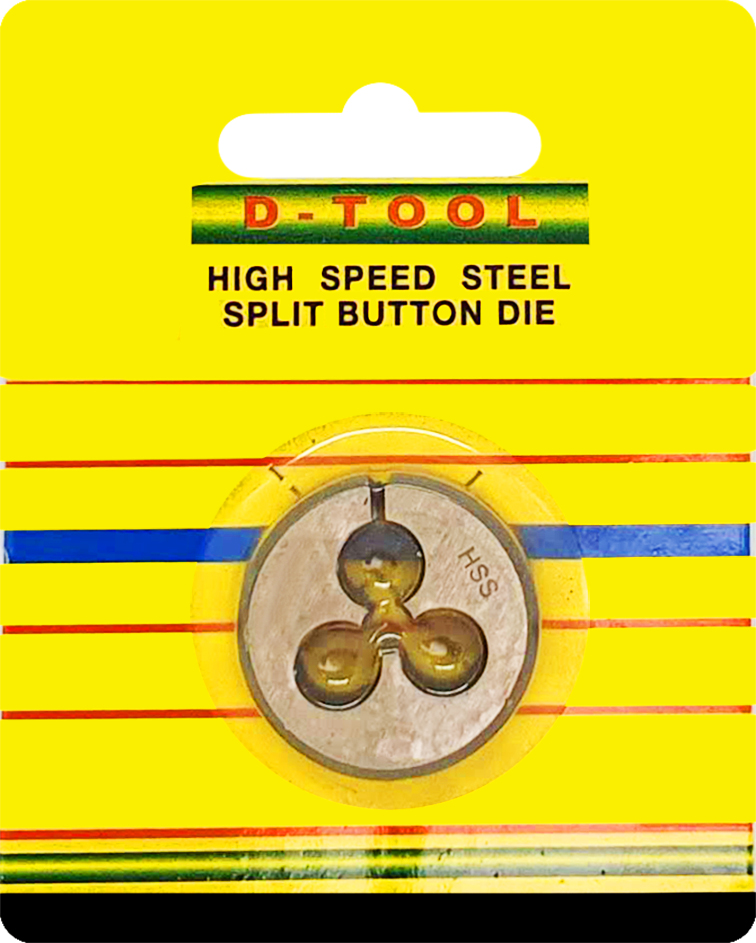 DIE: ROUND M8 X 1.25 METRIC CARDED