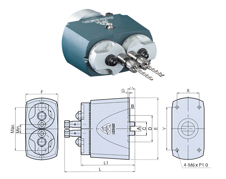 MULTI HEAD: 2-SPINDLE 36.0 - 164MM LONG GER